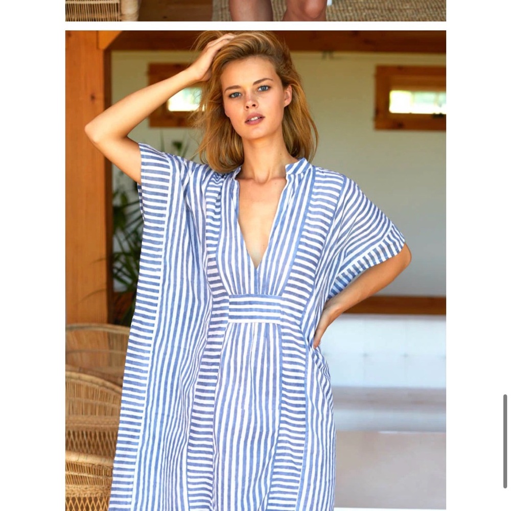 Emerson short caftan - ocean stripe organic - one size - Picture 5 of 5